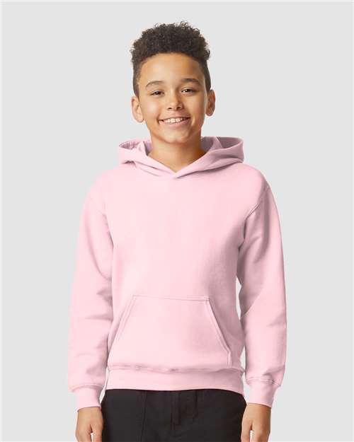 Gildan SF500B - Youth Softstyle Midweight Hooded Sweatshirt - Light Pink