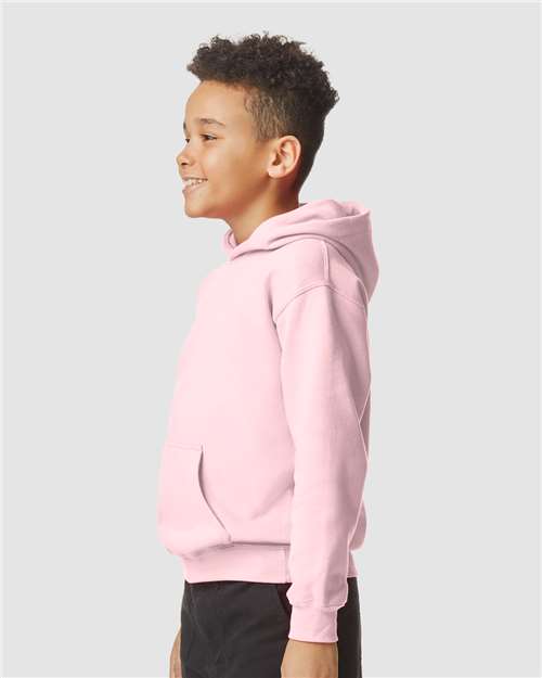 Gildan SF500B - Youth Softstyle Midweight Hooded Sweatshirt - Light Pink
