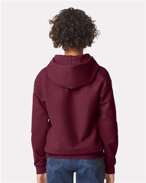 Gildan SF500B - Youth Softstyle Midweight Hooded Sweatshirt - Maroon
