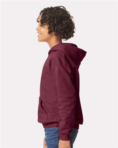 Gildan SF500B - Youth Softstyle Midweight Hooded Sweatshirt - Maroon
