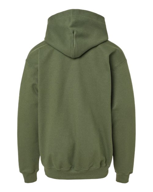 Gildan SF500B - Youth Softstyle Midweight Hooded Sweatshirt - Military Green
