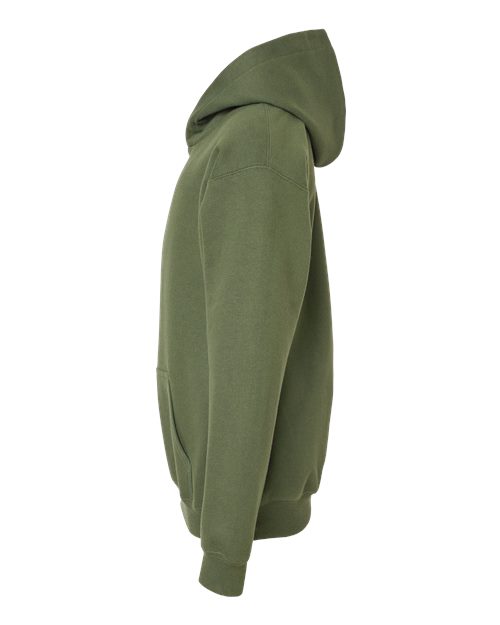 Gildan SF500B - Youth Softstyle Midweight Hooded Sweatshirt - Military Green
