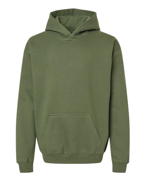Gildan SF500B - Youth Softstyle Midweight Hooded Sweatshirt - Military Green