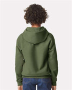 Gildan SF500B - Youth Softstyle Midweight Hooded Sweatshirt - Military Green