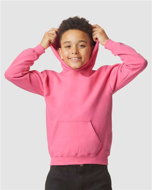 Gildan SF500B - Youth Softstyle Midweight Hooded Sweatshirt - Pink Lemonade