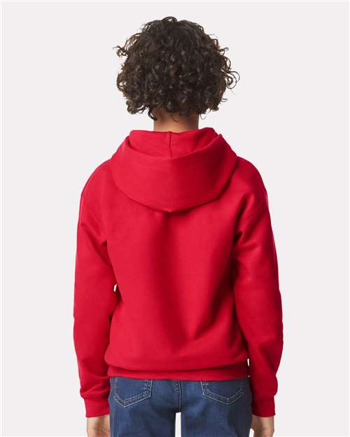 Gildan SF500B - Youth Softstyle Midweight Hooded Sweatshirt - Red