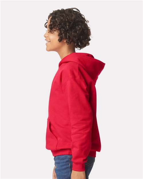 Gildan SF500B - Youth Softstyle Midweight Hooded Sweatshirt - Red