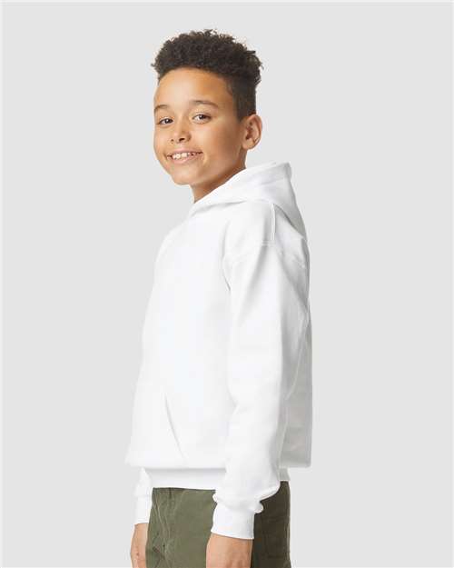 Gildan SF500B - Youth Softstyle Midweight Hooded Sweatshirt - White