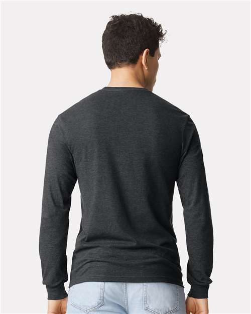 Gildan 64440CVC - Unisex Softstyle CVC Long Sleeve T-Shirt - Pitch Black Mist