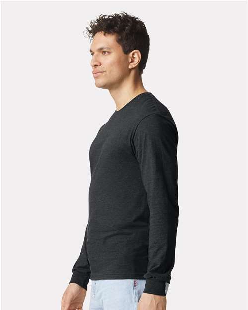 Gildan 64440CVC - Unisex Softstyle CVC Long Sleeve T-Shirt - Pitch Black Mist