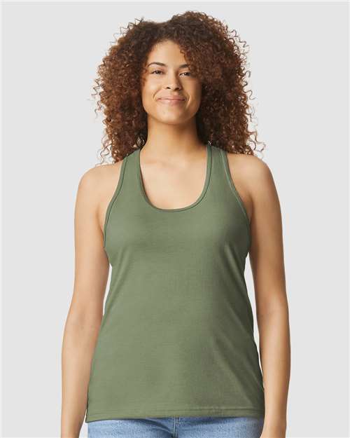 Gildan 64220LCVC - Women's Softstyle CVC Racerback Tank Top - Cactus