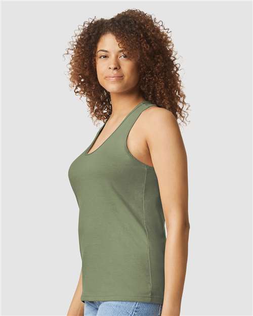 Gildan 64220LCVC - Women's Softstyle CVC Racerback Tank Top - Cactus