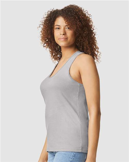 Gildan 64220LCVC - Women's Softstyle CVC Racerback Tank Top - Cement