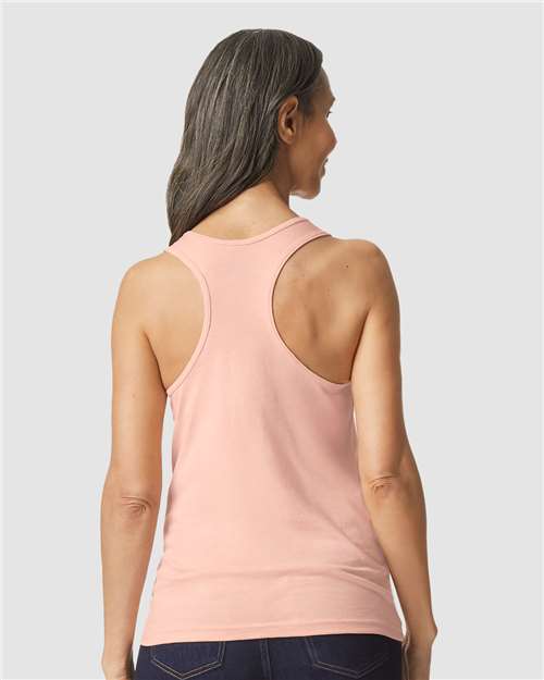 Gildan 64220LCVC - Women's Softstyle CVC Racerback Tank Top - Dusty Rose