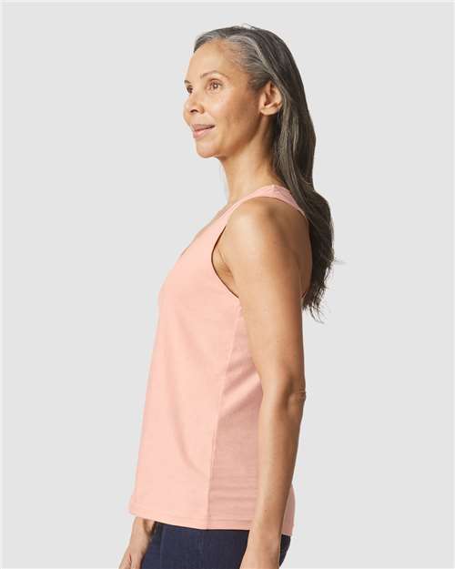 Gildan 64220LCVC - Women's Softstyle CVC Racerback Tank Top - Dusty Rose