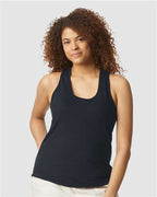 Gildan 64220LCVC - Women's Softstyle CVC Racerback Tank Top - Pitch Black