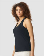 Gildan 64220LCVC - Women's Softstyle CVC Racerback Tank Top - Pitch Black