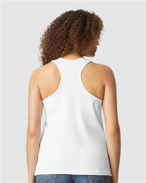 Gildan 64220LCVC - Women's Softstyle CVC Racerback Tank Top - White
