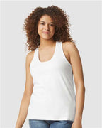 Gildan 64220LCVC - Women's Softstyle CVC Racerback Tank Top - White
