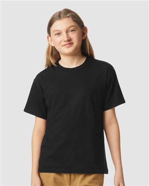 Gildan 64000BCVC - Youth Softstyle CVC T-Shirt - Pitch Black