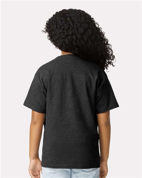 Gildan 64000BCVC - Youth Softstyle CVC T-Shirt - Pitch Black Mist