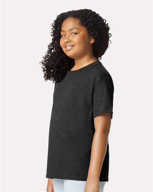Gildan 64000BCVC - Youth Softstyle CVC T-Shirt - Pitch Black Mist