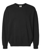 Comfort Colors 1466 — Unisex Garment-Dyed Lightweight Crewneck Sweatshirt — Black (flat)
