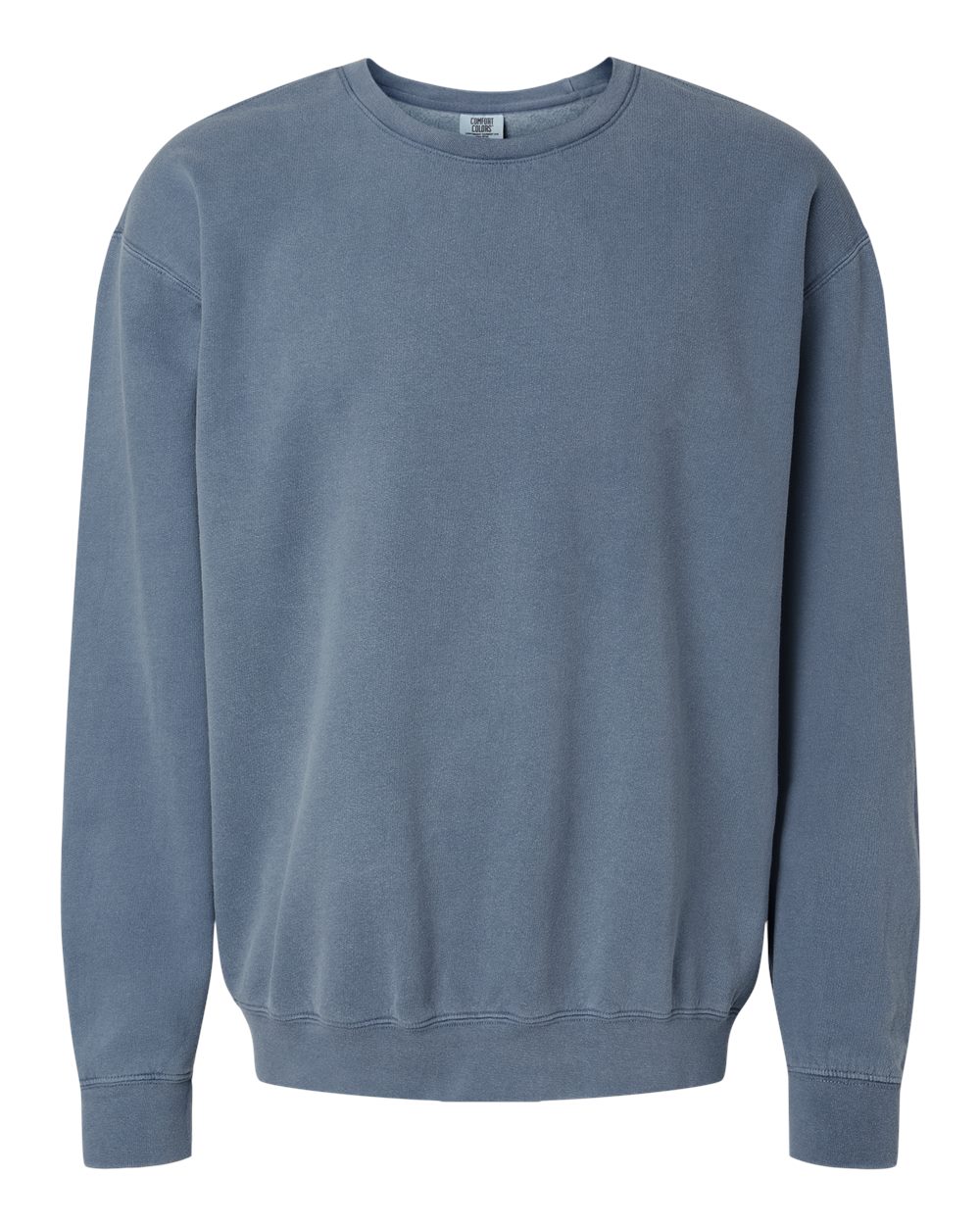 Comfort Colors 1466 — Unisex Garment-Dyed Lightweight Crewneck Sweatshirt — Blue Jean (flat)