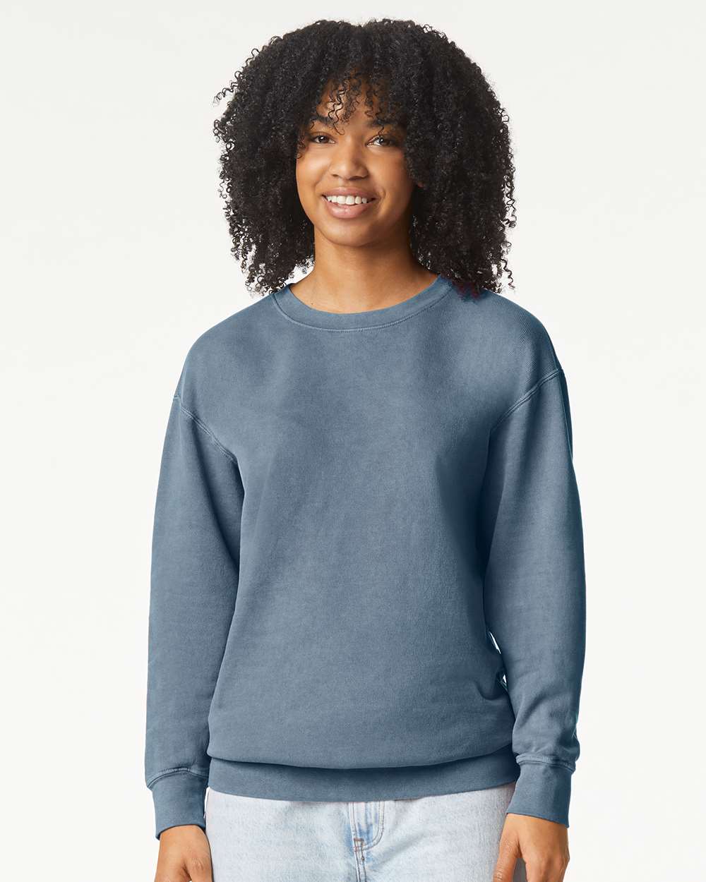 Comfort Colors 1466 — Unisex Garment-Dyed Lightweight Crewneck Sweatshirt — Blue Jean