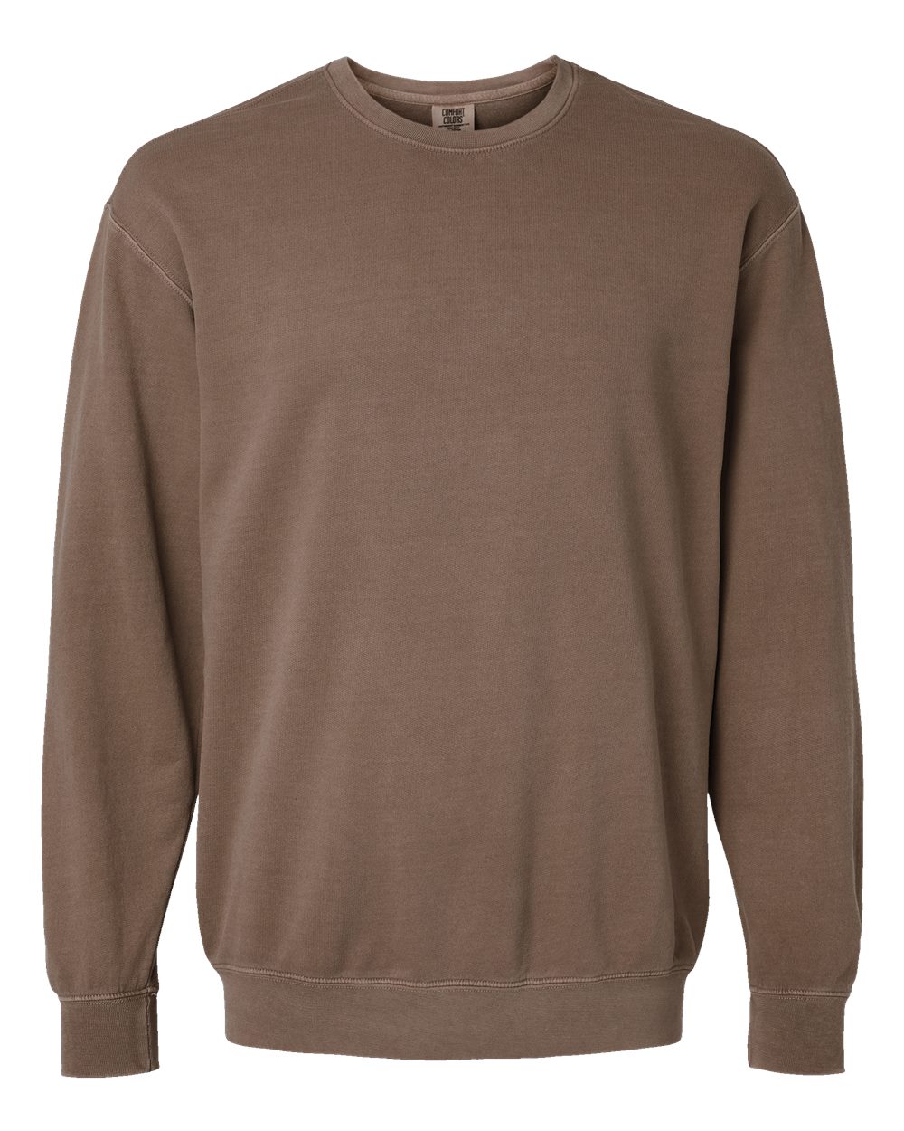 Comfort Colors 1466 — Unisex Garment-Dyed Lightweight Crewneck Sweatshirt — Espresso (flat)