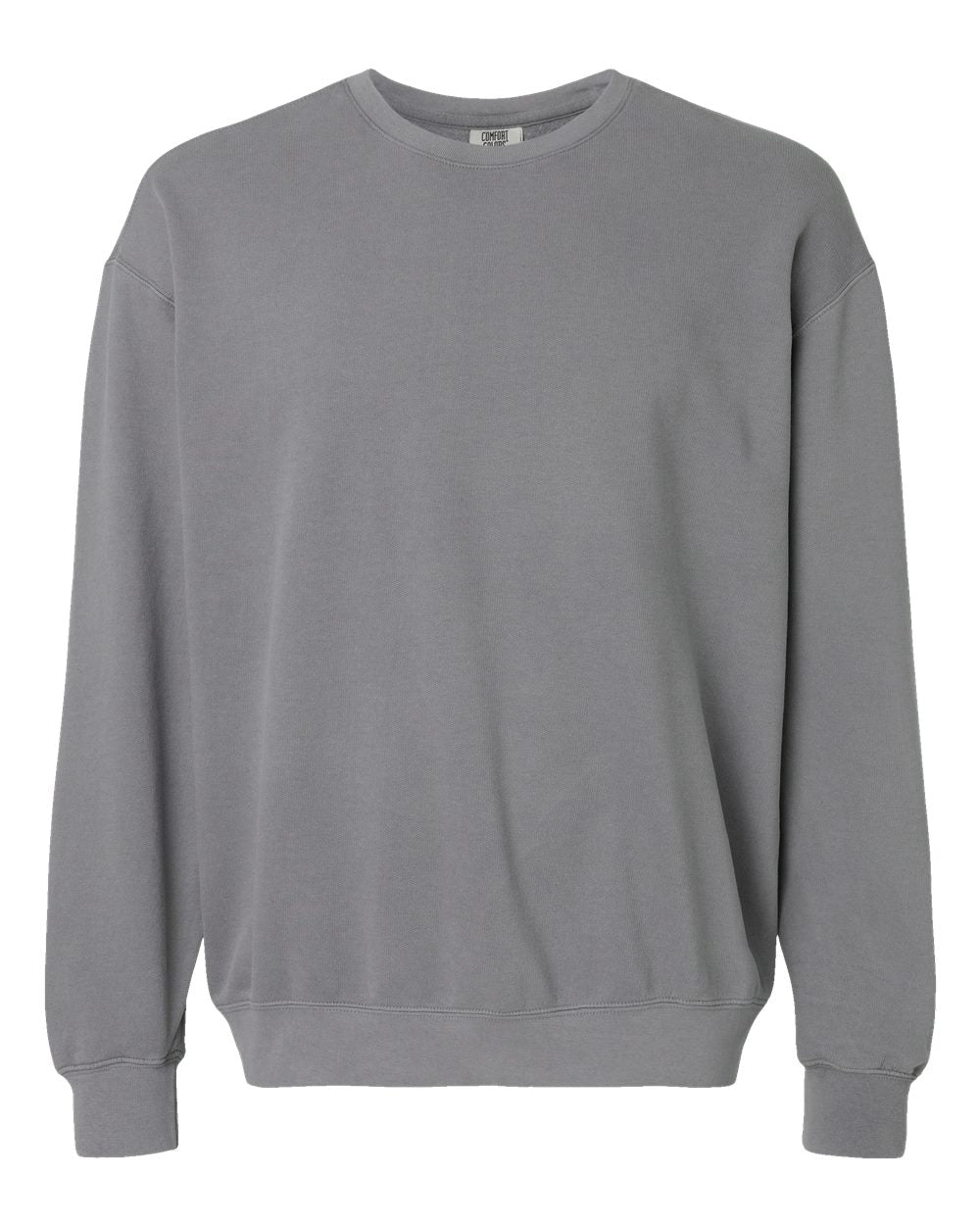 Comfort Colors 1466 — Unisex Garment-Dyed Lightweight Crewneck Sweatshirt — Grey (flat)