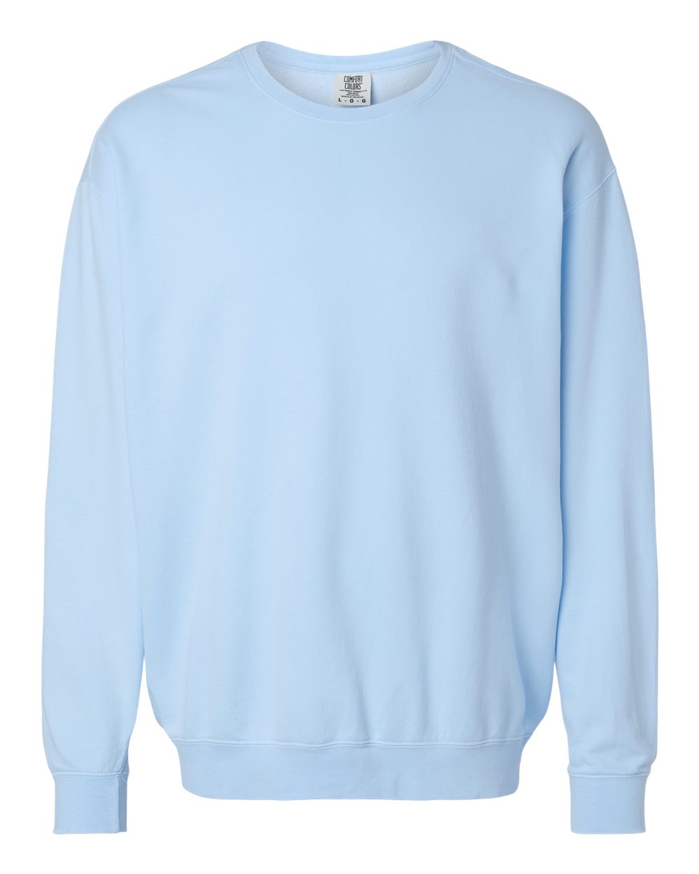 Comfort Colors 1466 — Unisex Garment-Dyed Lightweight Crewneck Sweatshirt — Hydrangea (flat)