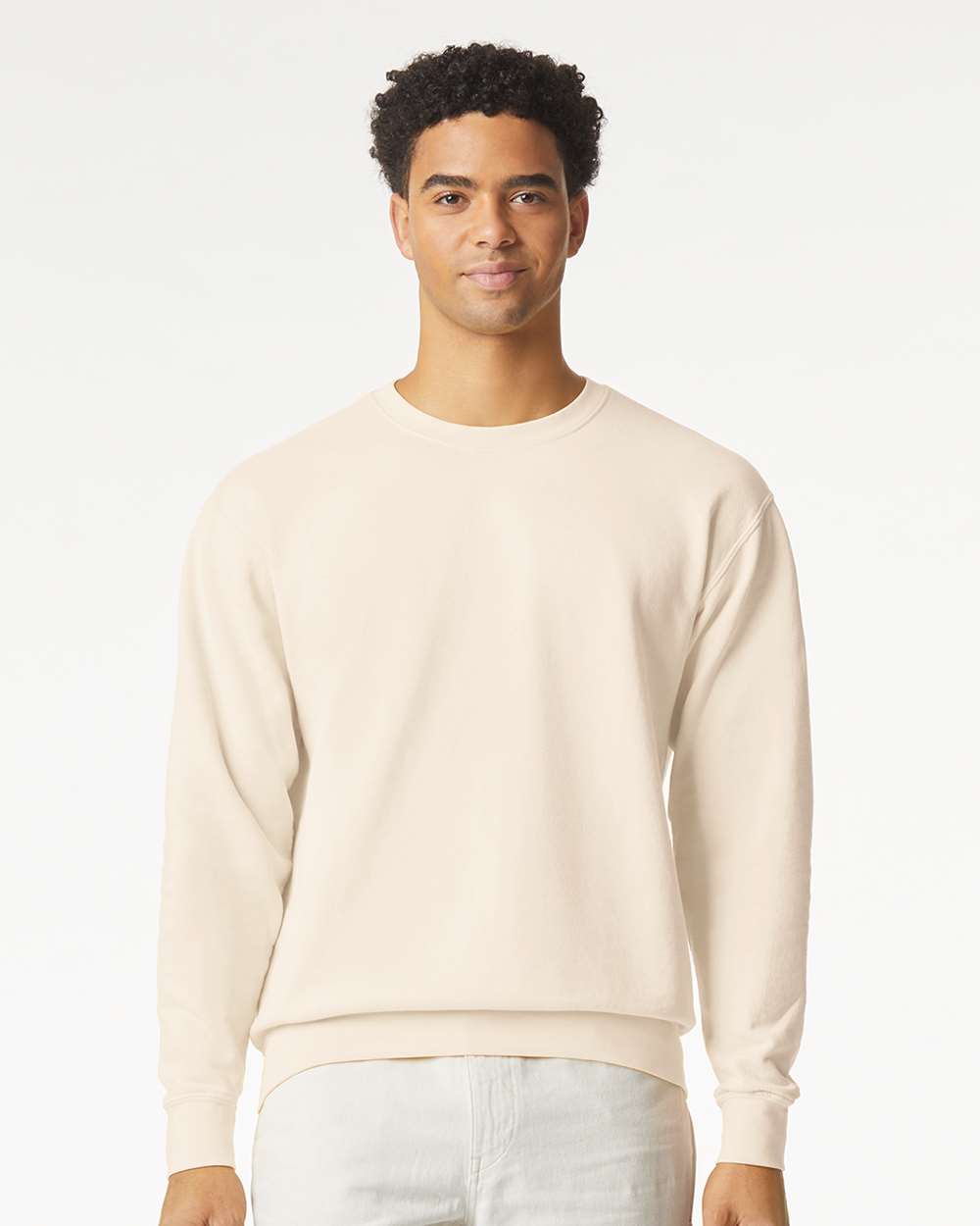Comfort Colors 1466 — Unisex Garment-Dyed Lightweight Crewneck Sweatshirt — Ivory