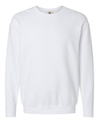 Comfort Colors 1466 — Unisex Garment-Dyed Lightweight Crewneck Sweatshirt — White (flat)
