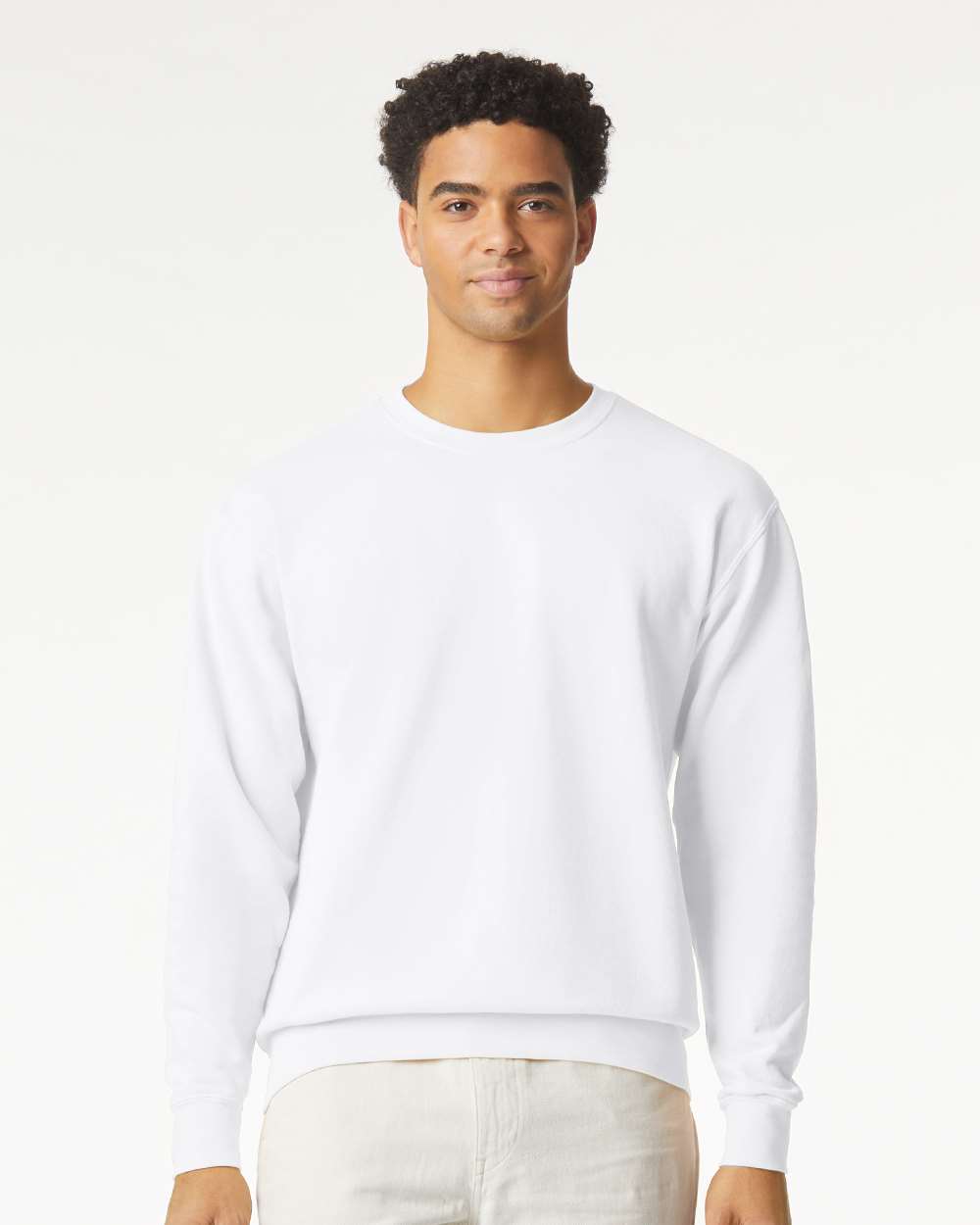 Comfort Colors 1466 — Unisex Garment-Dyed Lightweight Crewneck Sweatshirt — White