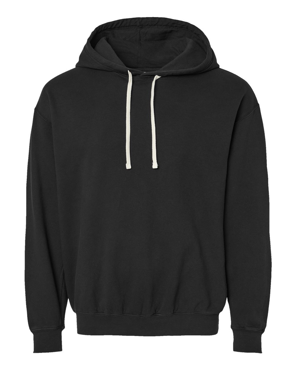 Comfort Colors 1467 — Unisex Garment-Dyed Lightweight Hooded Sweatshirt — Black (flat)