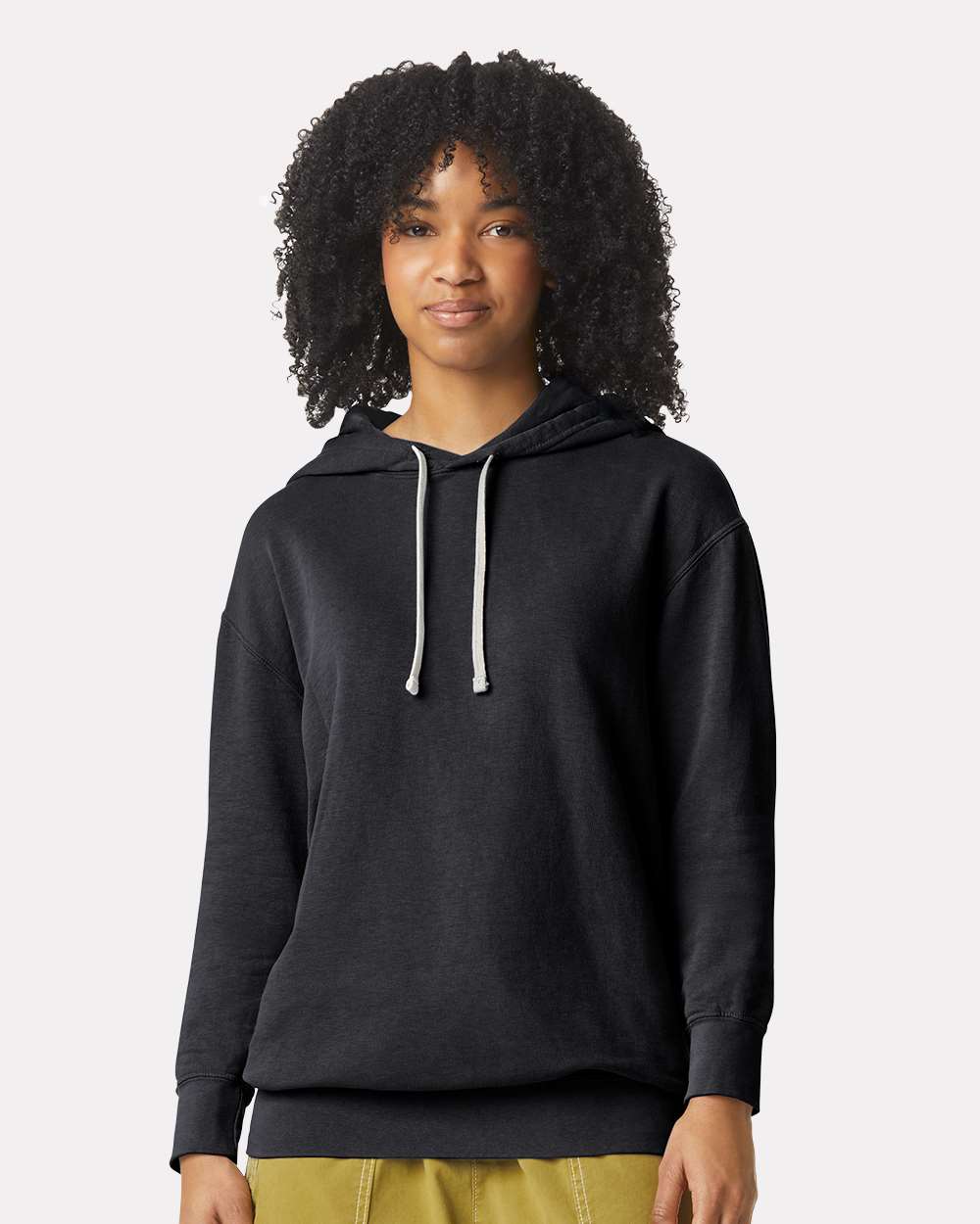 Comfort Colors 1467 — Unisex Garment-Dyed Lightweight Hooded Sweatshirt — Black