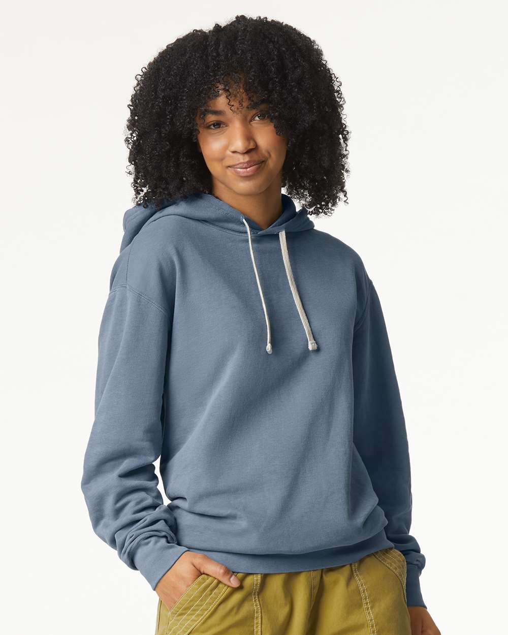 Comfort Colors 1467 — Unisex Garment-Dyed Lightweight Hooded Sweatshirt — Blue Jean