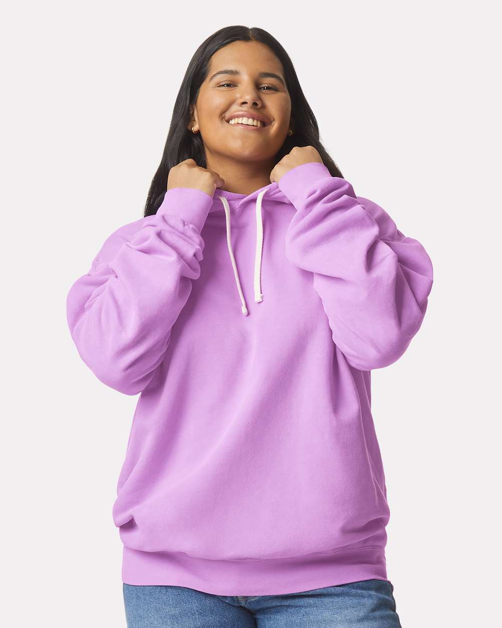 Comfort Colors 1467 — Unisex Garment-Dyed Lightweight Hooded Sweatshirt — Neon Violet