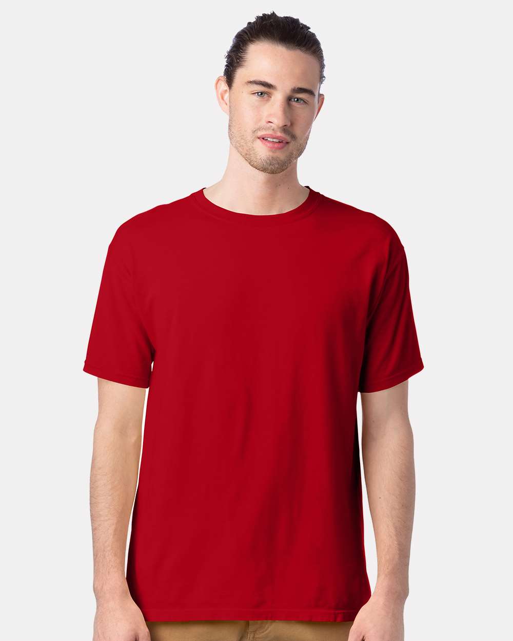 ComfortWash by Hanes GDH100 - Men's Garment-Dyed T-Shirt — Athletic Red