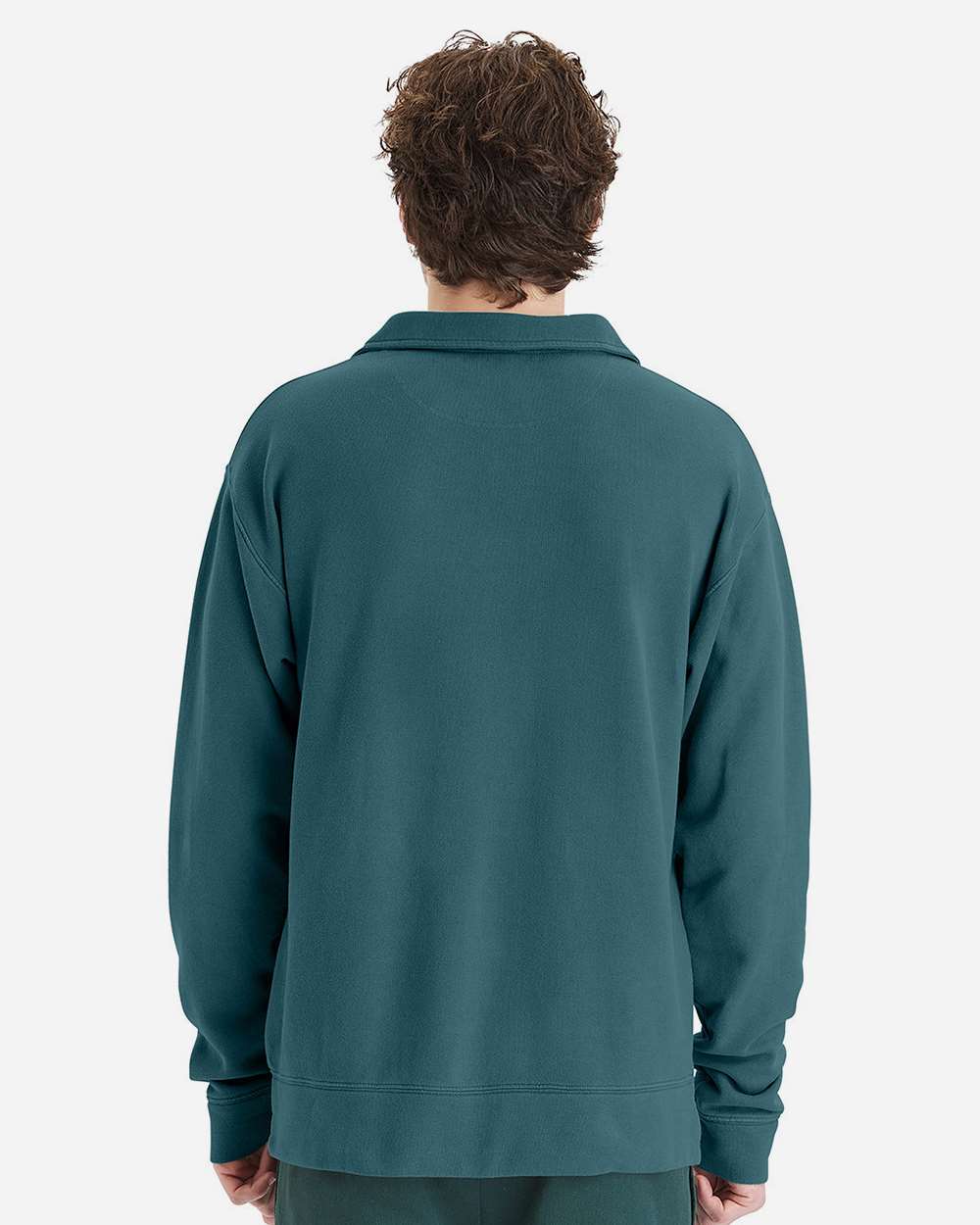 ComfortWash by Hanes GDH490 - Unisex Garment-Dyed Polo Collar Sweatshirt - Cactus