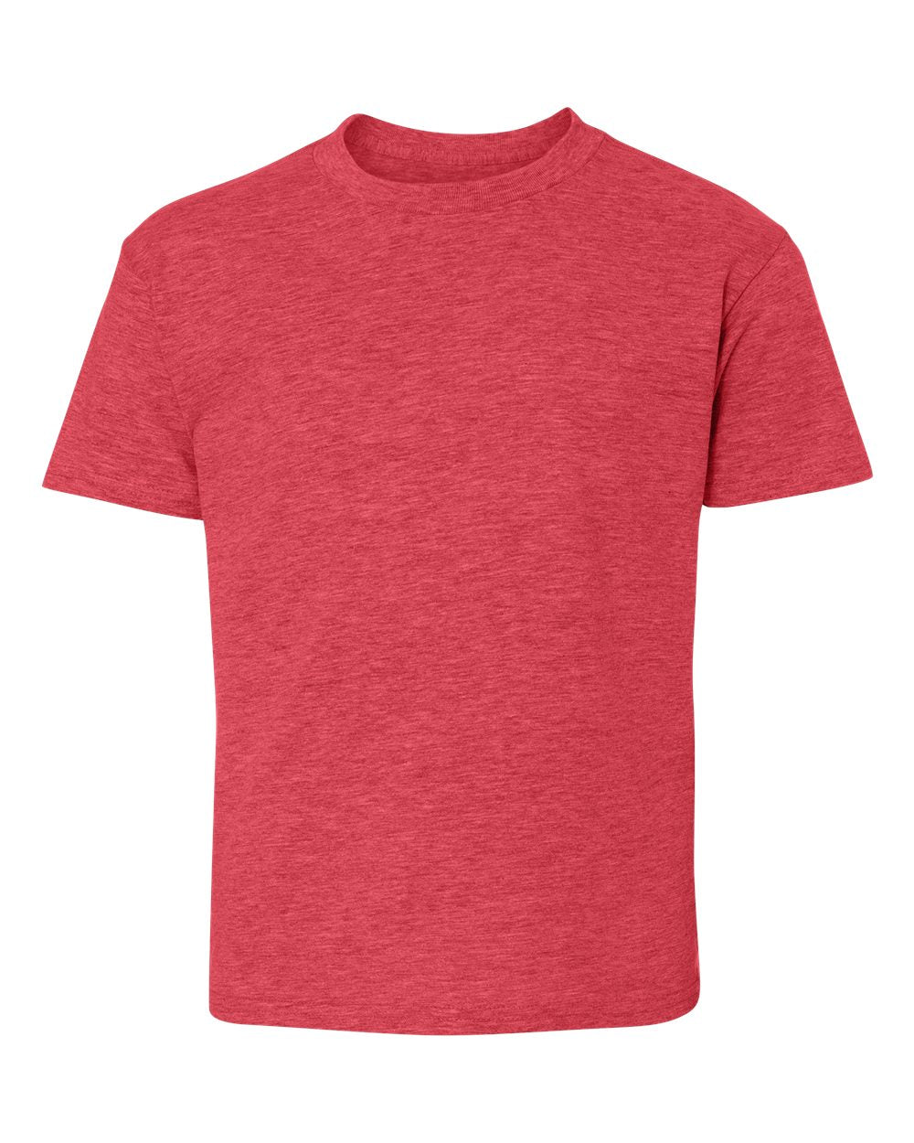 Hanes 498Y - Youth Perfect-T T-Shirt — Heather Red (flat)