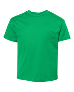 Hanes 498Y - Youth Perfect-T T-Shirt — Kelly Green (flat)