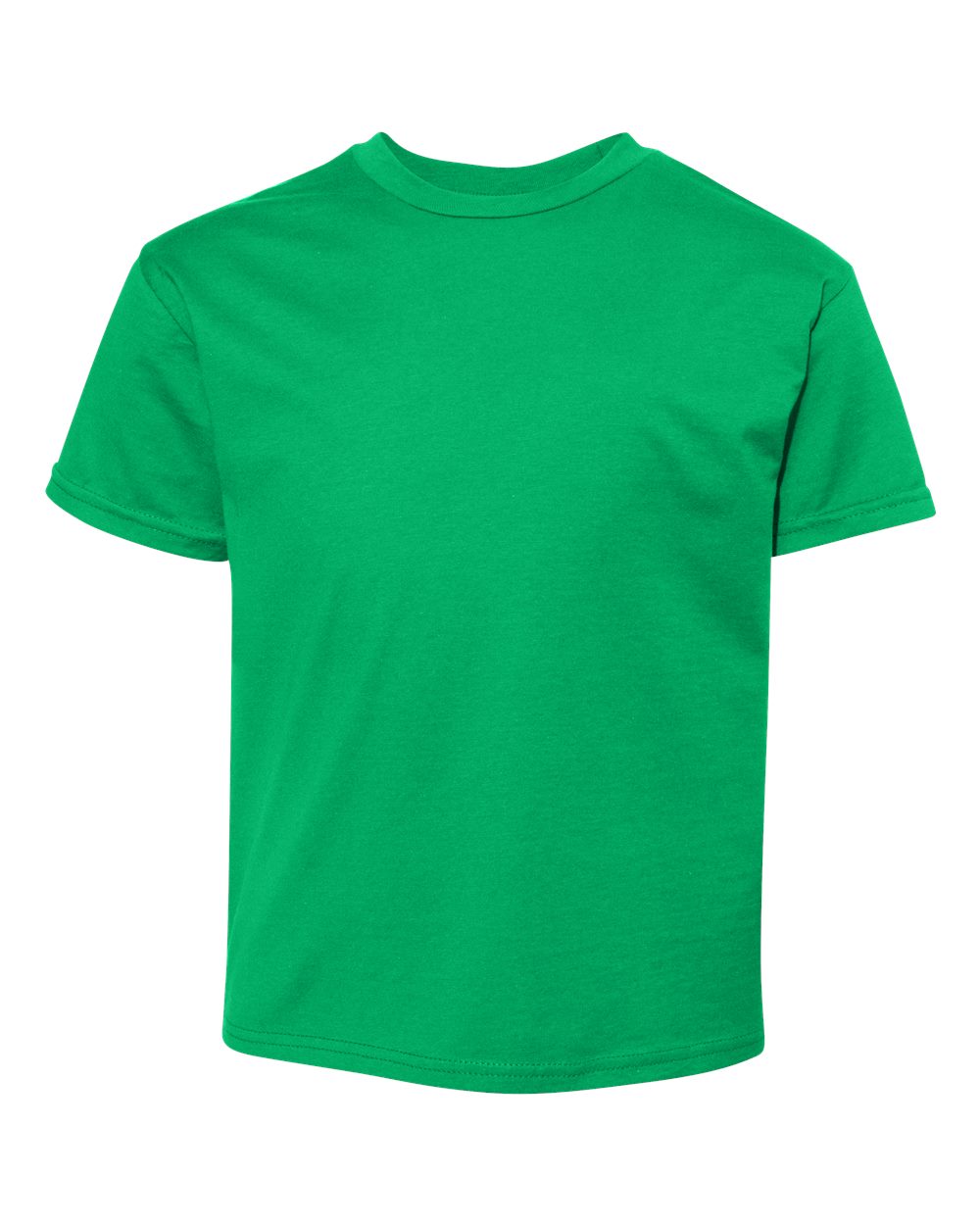 Hanes 498Y - Youth Perfect-T T-Shirt — Kelly Green (flat)
