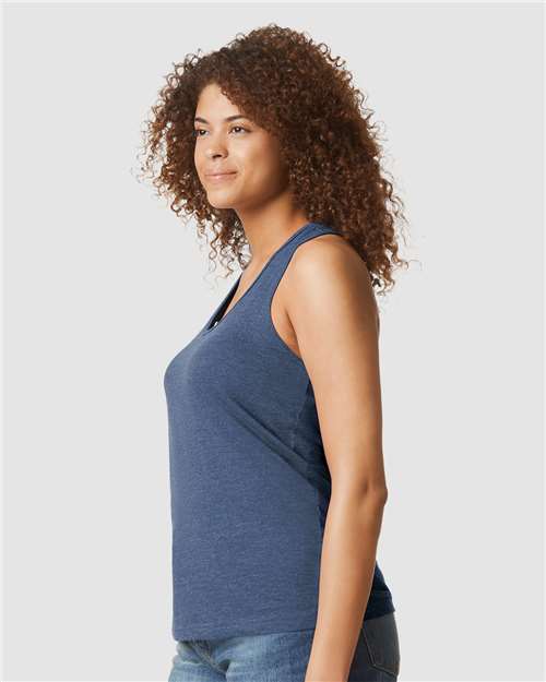 Gildan 64220LCVC - Women's Softstyle CVC Racerback Tank Top - Navy Mist