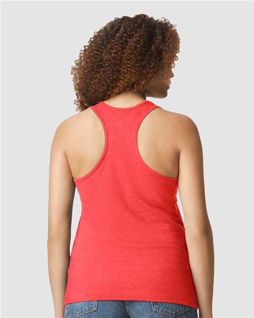 Gildan 64220LCVC - Women's Softstyle CVC Racerback Tank Top - Red Mist