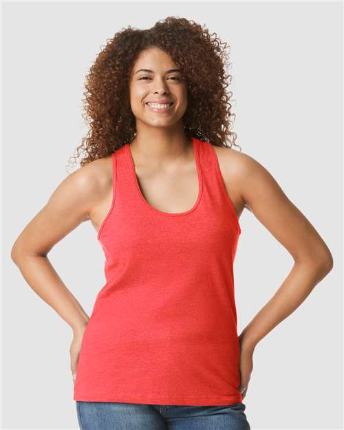 Gildan 64220LCVC - Women's Softstyle CVC Racerback Tank Top - Red Mist