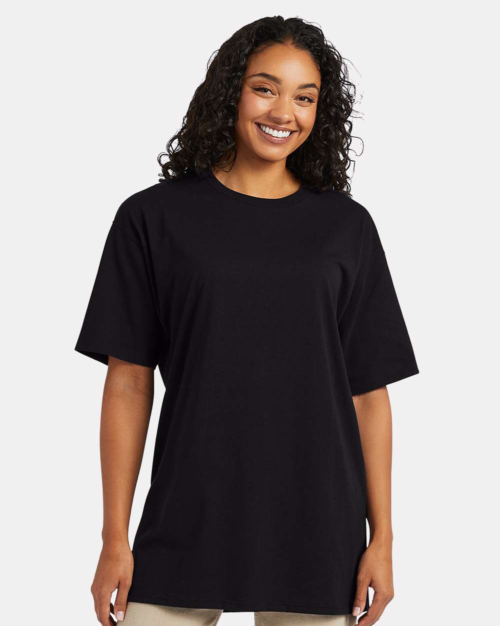 Hanes 5280T - Unisex Essential-T Tall T-Shirt — Black