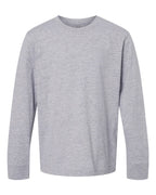 Next Level 3311 — Youth Cotton Long Sleeve T-Shirt — Heather Grey (flat)