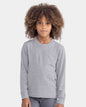 Next Level 3311 — Youth Cotton Long Sleeve T-Shirt — Heather Grey